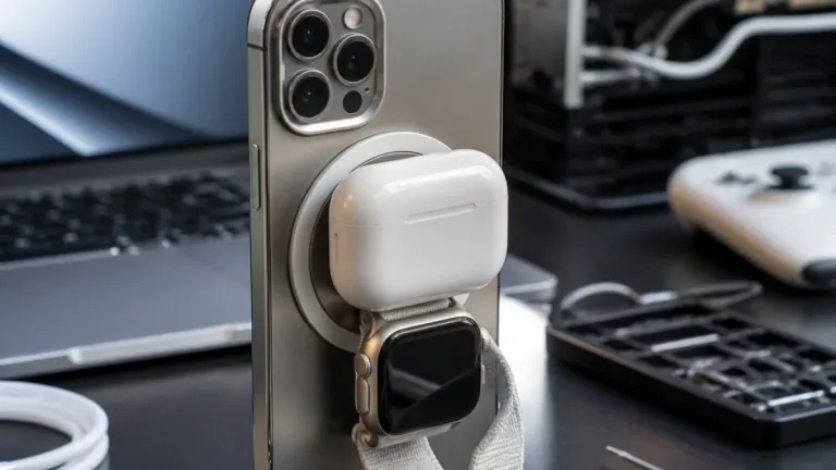 iPhone Duo ha un magnete centrale sotto MagSafe: dimostrate le attaccature per Watch e AirPods